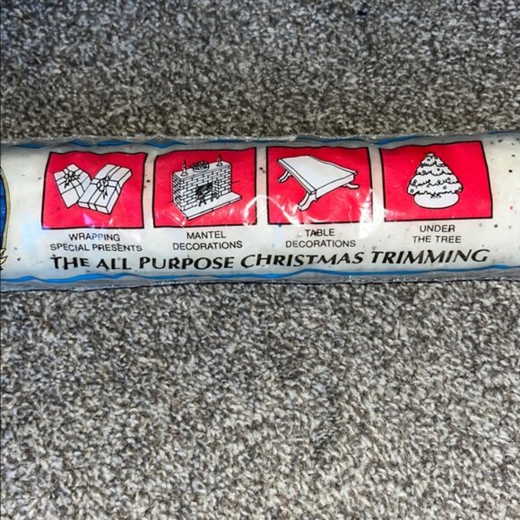 Vintage Sparkl-Tex Snow Christmas Roll 36” x 8 ft New Sealed Tree Skirt - Picture 3 of 8